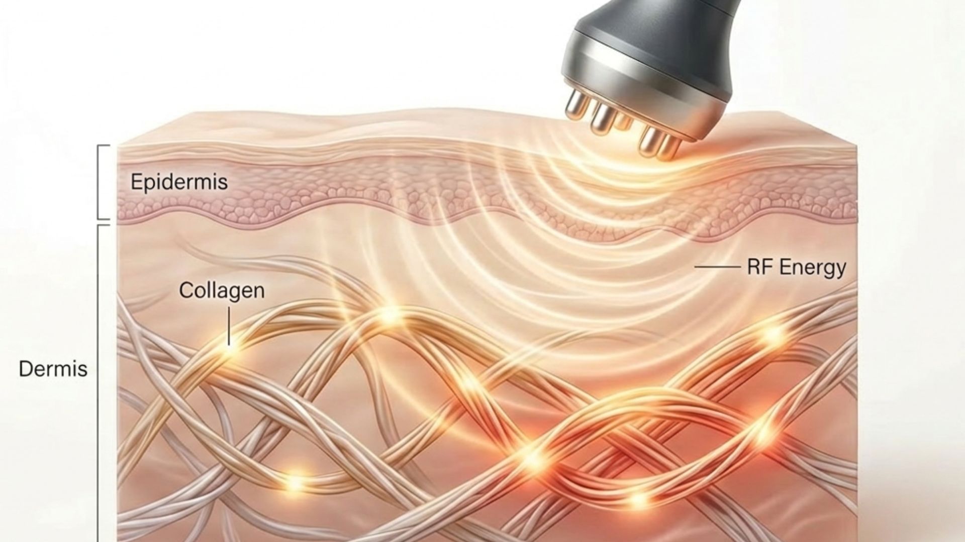 RF ultrasound cavitation treatment for skin tightening and fat reduction